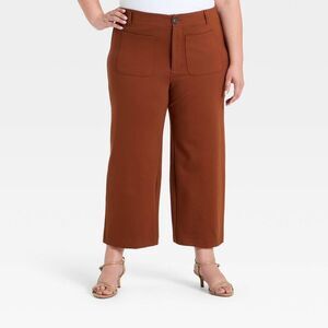 A New Day - Women's Sailor Straight Leg Cropped Pants - A New  Brown